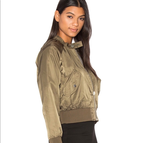 Free People Midnight Bomber Jacket, Small, MOSS Army - Picture 10 of 11